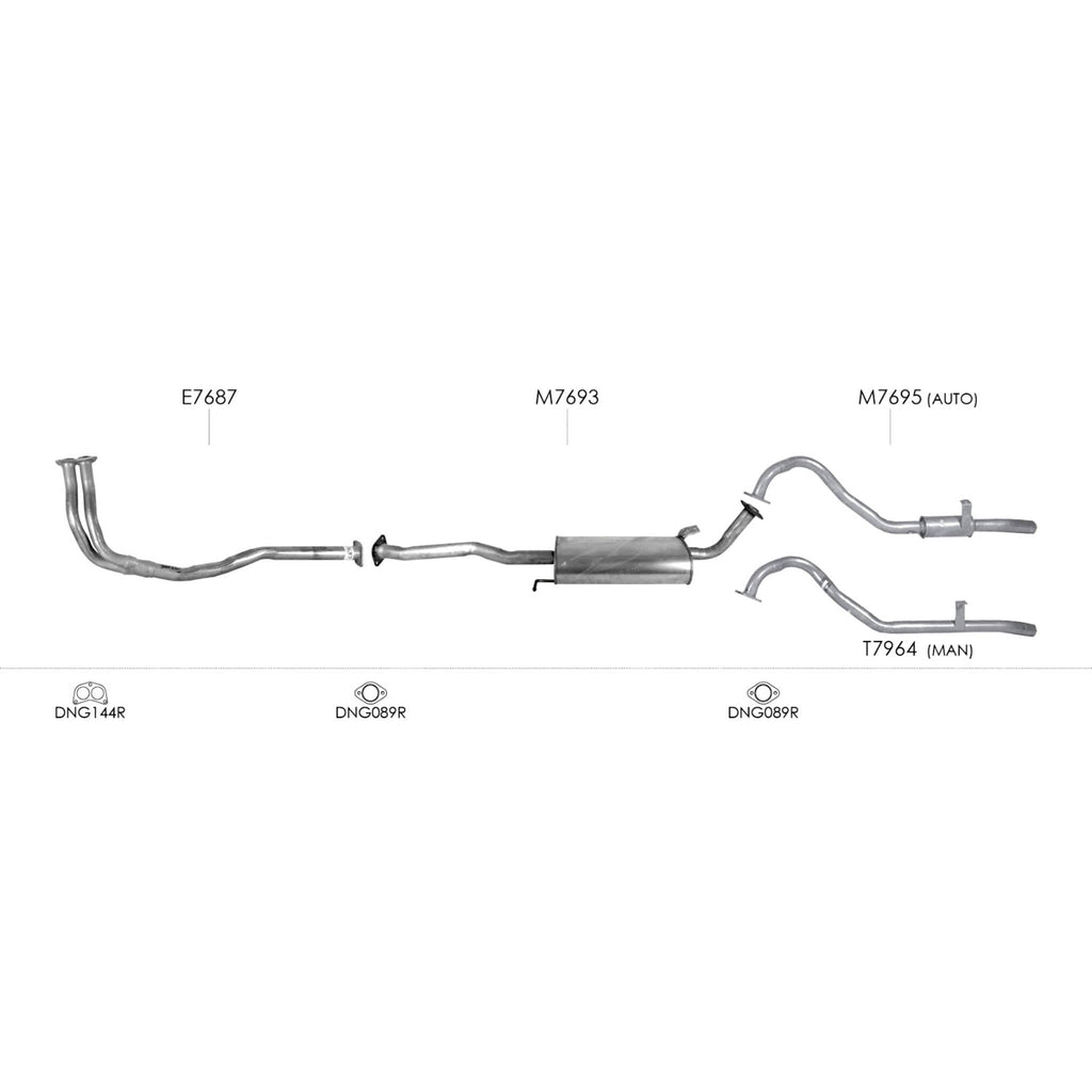 Unbranded Exhaust System for Ford Maverick (02/1988 - 03/1994)